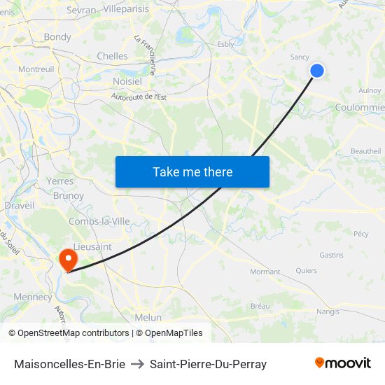 Maisoncelles-En-Brie to Saint-Pierre-Du-Perray map