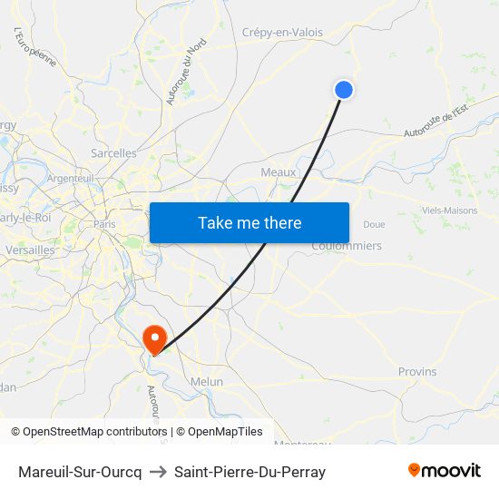 Mareuil-Sur-Ourcq to Saint-Pierre-Du-Perray map