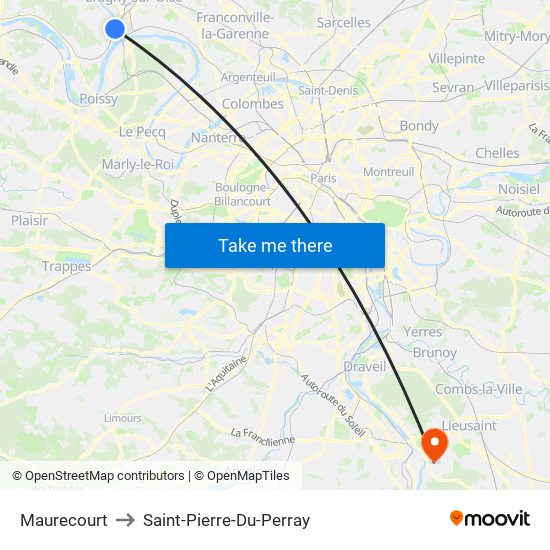 Maurecourt to Saint-Pierre-Du-Perray map