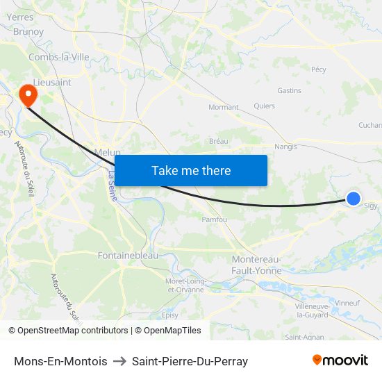 Mons-En-Montois to Saint-Pierre-Du-Perray map