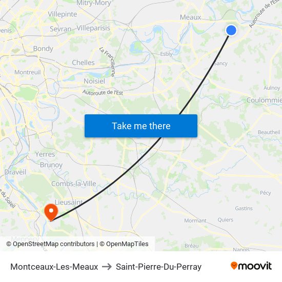 Montceaux-Les-Meaux to Saint-Pierre-Du-Perray map