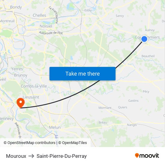 Mouroux to Saint-Pierre-Du-Perray map