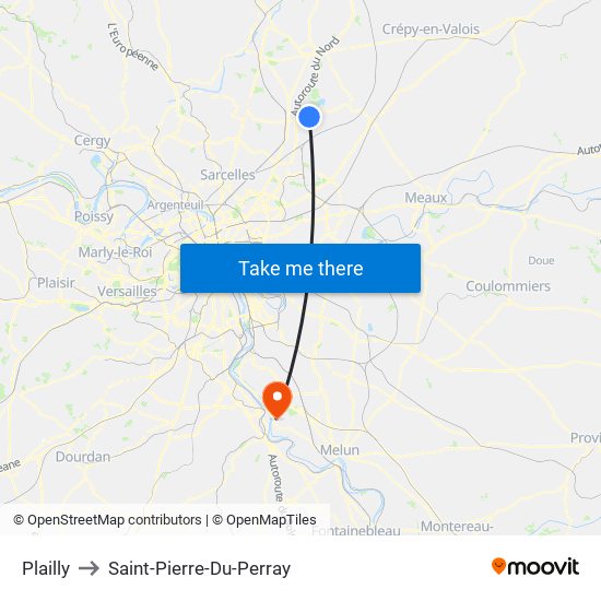 Plailly to Saint-Pierre-Du-Perray map