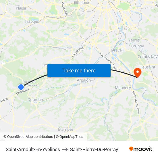 Saint-Arnoult-En-Yvelines to Saint-Pierre-Du-Perray map