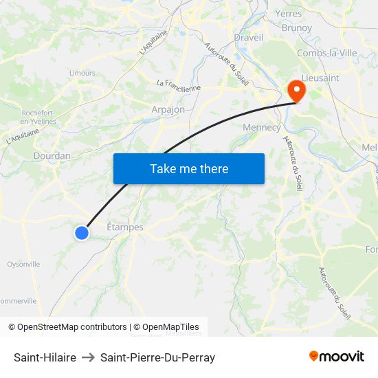 Saint-Hilaire to Saint-Pierre-Du-Perray map