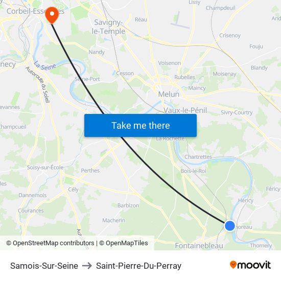 Samois-Sur-Seine to Saint-Pierre-Du-Perray map