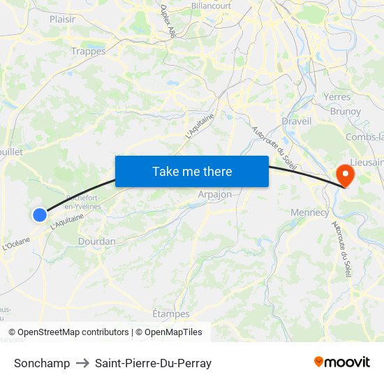 Sonchamp to Saint-Pierre-Du-Perray map