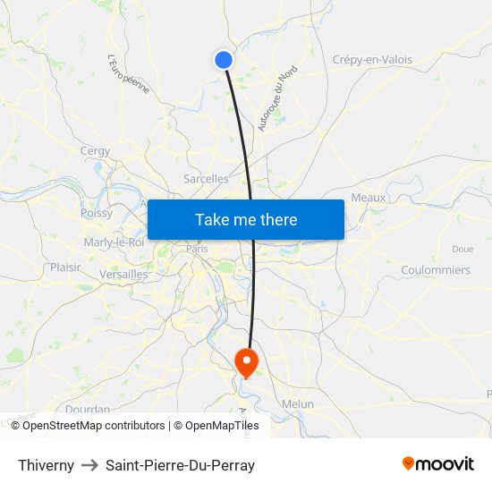 Thiverny to Saint-Pierre-Du-Perray map