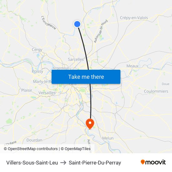 Villers-Sous-Saint-Leu to Saint-Pierre-Du-Perray map