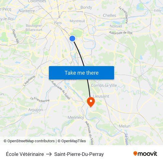 École Vétérinaire to Saint-Pierre-Du-Perray map