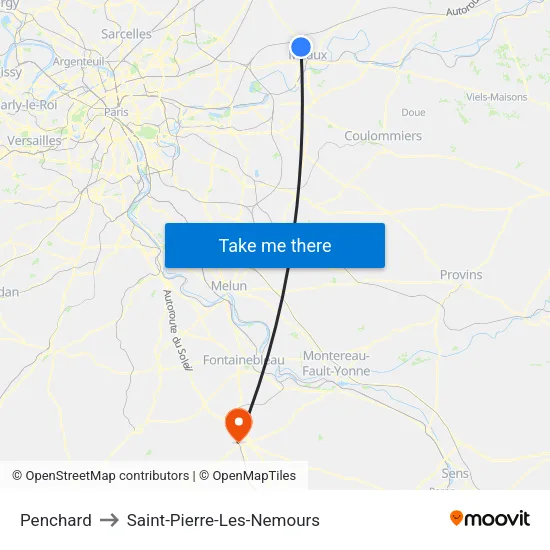 Penchard to Saint-Pierre-Les-Nemours map