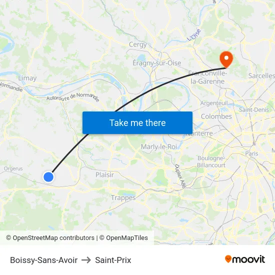 Boissy-Sans-Avoir to Saint-Prix map