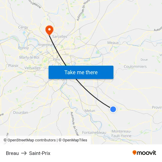 Breau to Saint-Prix map