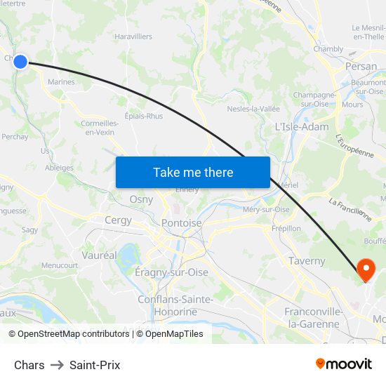 Chars to Saint-Prix map