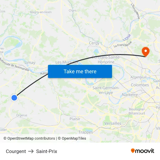 Courgent to Saint-Prix map