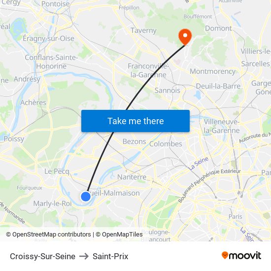 Croissy-Sur-Seine to Saint-Prix map