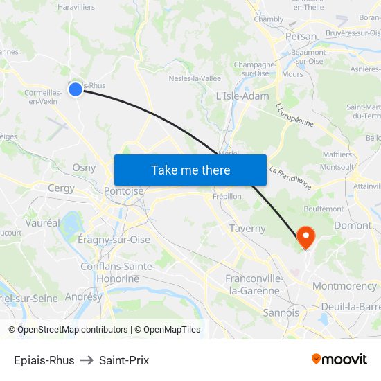 Epiais-Rhus to Saint-Prix map