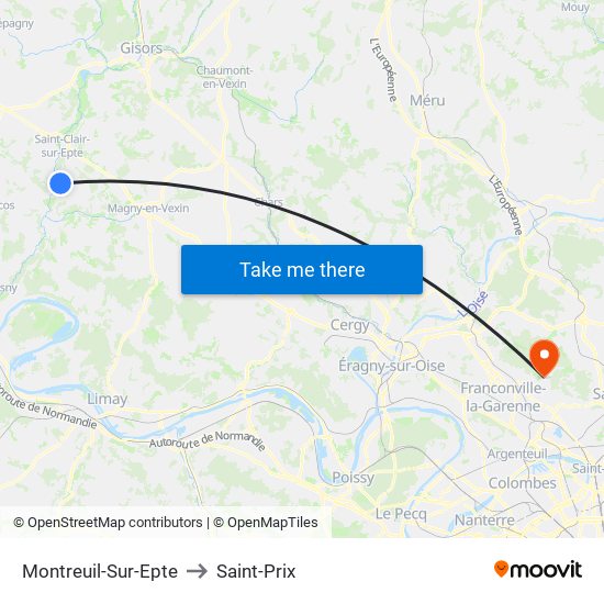 Montreuil-Sur-Epte to Saint-Prix map