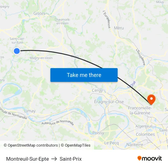 Montreuil-Sur-Epte to Saint-Prix map