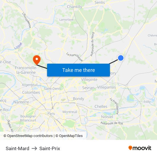 Saint-Mard to Saint-Prix map