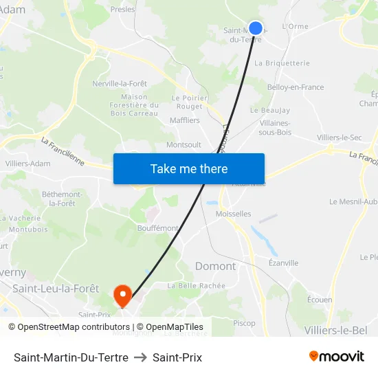 Saint-Martin-Du-Tertre to Saint-Prix map