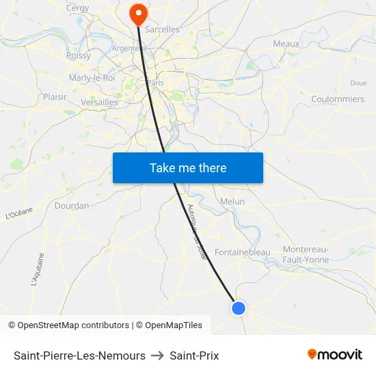 Saint-Pierre-Les-Nemours to Saint-Prix map