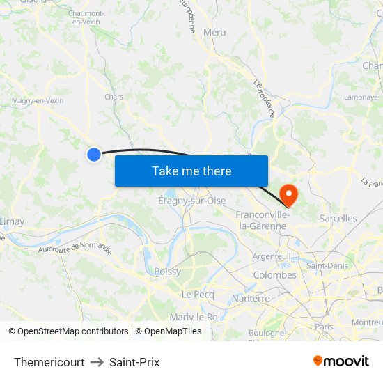Themericourt to Saint-Prix map