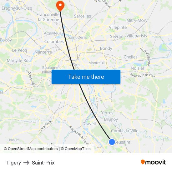 Tigery to Saint-Prix map