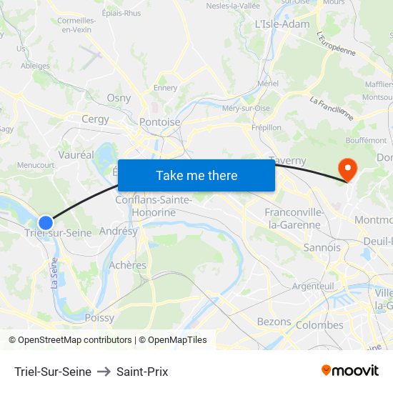 Triel-Sur-Seine to Saint-Prix map