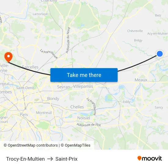 Trocy-En-Multien to Saint-Prix map