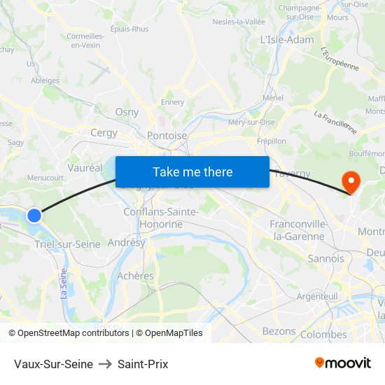 Vaux-Sur-Seine to Saint-Prix map