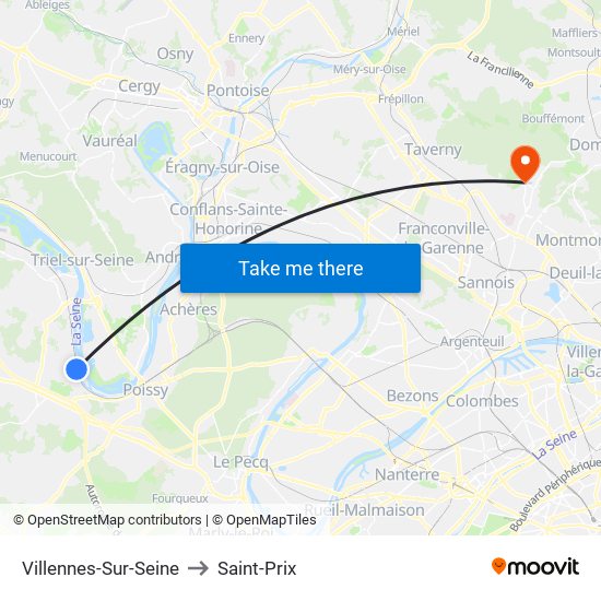 Villennes-Sur-Seine to Saint-Prix map