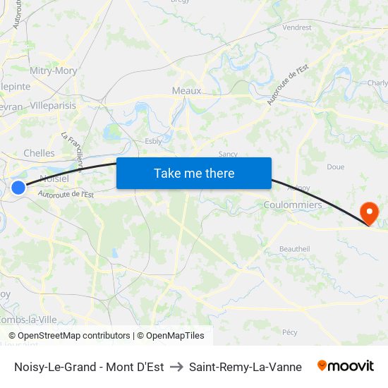 Noisy-Le-Grand - Mont D'Est to Saint-Remy-La-Vanne map