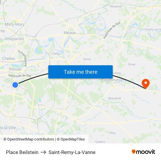 Place Beilstein to Saint-Remy-La-Vanne map