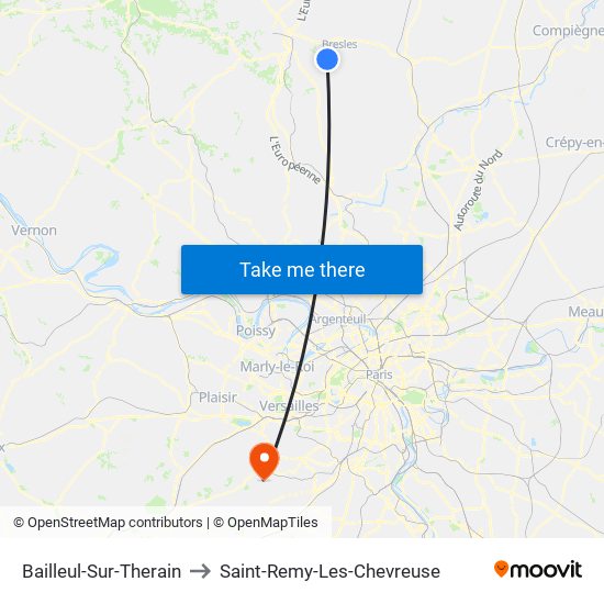 Bailleul-Sur-Therain to Saint-Remy-Les-Chevreuse map