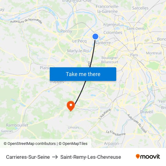 Carrieres-Sur-Seine to Saint-Remy-Les-Chevreuse map