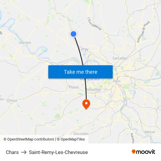 Chars to Saint-Remy-Les-Chevreuse map