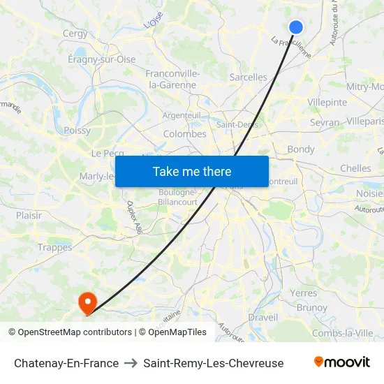 Chatenay-En-France to Saint-Remy-Les-Chevreuse map