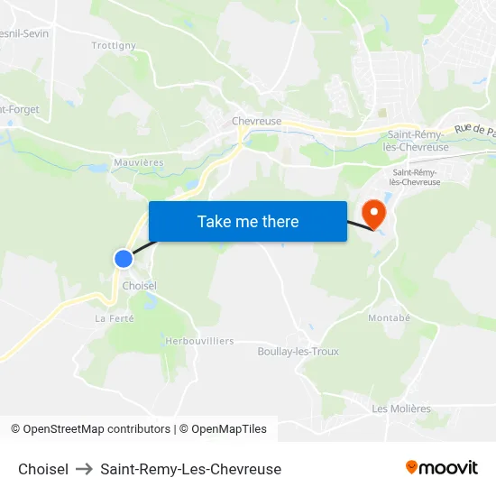 Choisel to Saint-Remy-Les-Chevreuse map