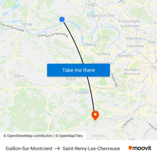 Gaillon-Sur-Montcient to Saint-Remy-Les-Chevreuse map