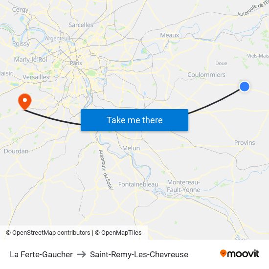 La Ferte-Gaucher to Saint-Remy-Les-Chevreuse map