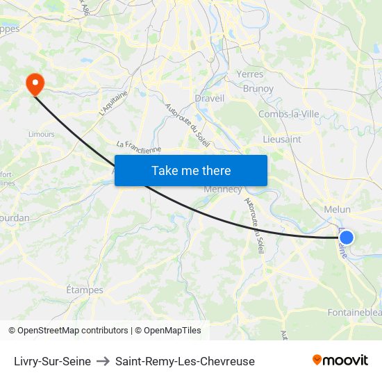 Livry-Sur-Seine to Saint-Remy-Les-Chevreuse map