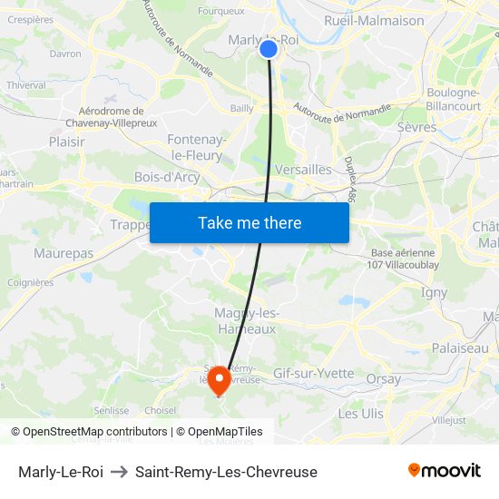 Marly-Le-Roi to Saint-Remy-Les-Chevreuse map
