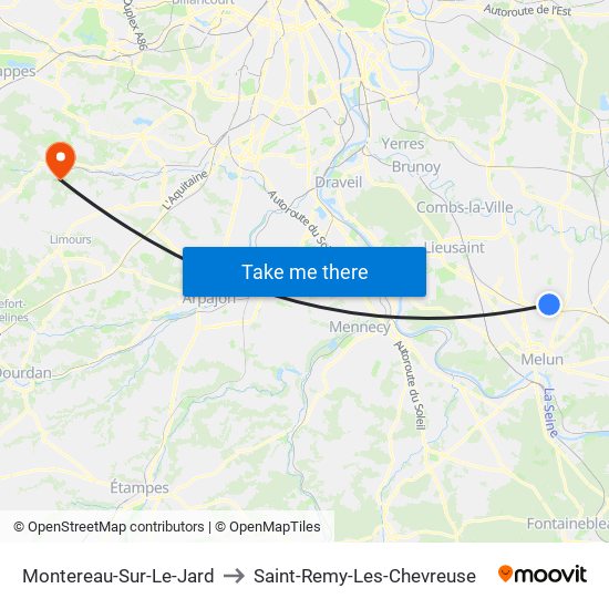 Montereau-Sur-Le-Jard to Saint-Remy-Les-Chevreuse map