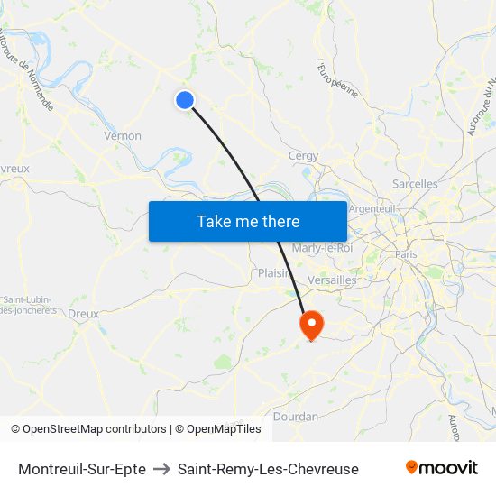 Montreuil-Sur-Epte to Saint-Remy-Les-Chevreuse map