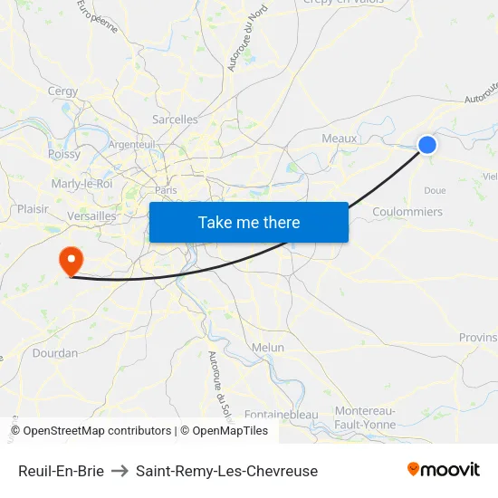 Reuil-En-Brie to Saint-Remy-Les-Chevreuse map