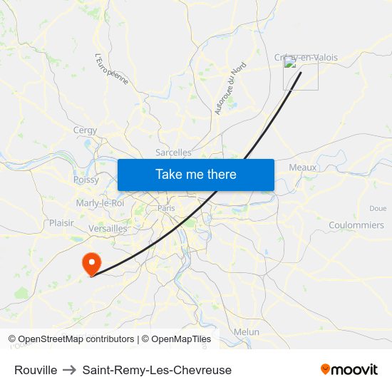 Rouville to Saint-Remy-Les-Chevreuse map