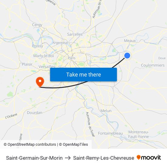 Saint-Germain-Sur-Morin to Saint-Remy-Les-Chevreuse map