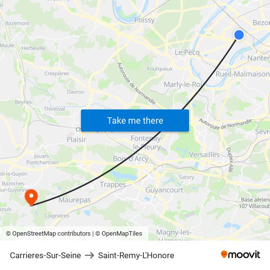 Carrieres-Sur-Seine to Saint-Remy-L'Honore map