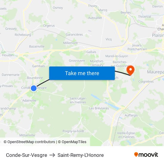 Conde-Sur-Vesgre to Saint-Remy-L'Honore map